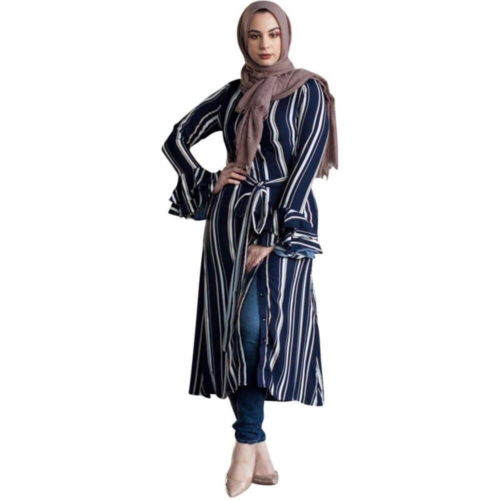 Verona Collection Womens Striped Shirt Dress, NWT